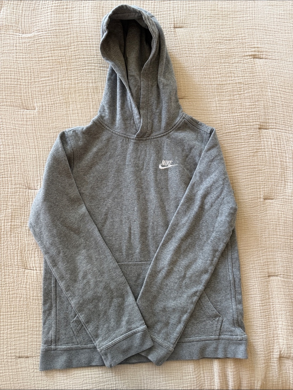 Nike Kids XL Heather Gray Pullover Hoodie
